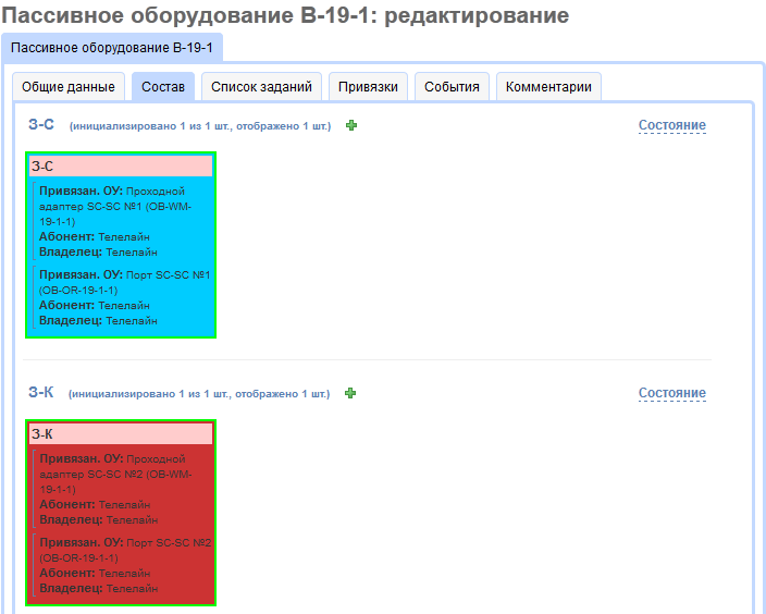 Состав пассивного оборудования Состав пассивного оборудования
