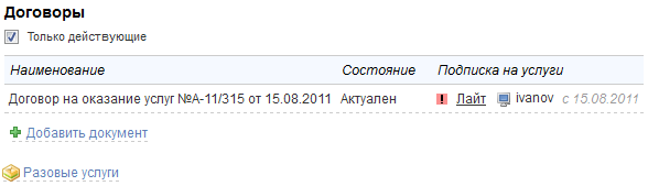 Подписка абонента на услуги Подписка абонента на услуги