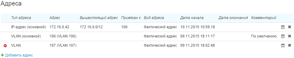 Просмотр адресов объекта учета Просмотр адресов объекта учета